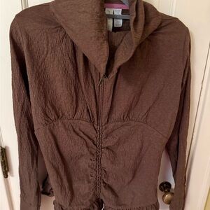 Matilda Jane Brown Hooded Utility Jacket with Ruched Front